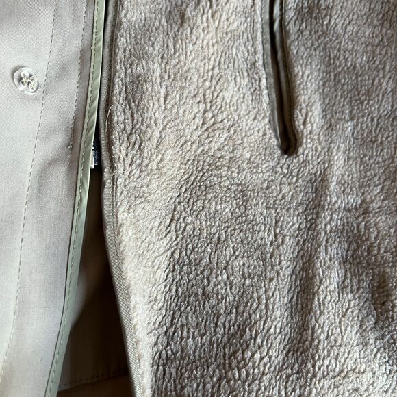 Vtg London Fog Double Breasted Trench Coat Removable Lining Men Size 40R Khaki - Picture 3 of 5